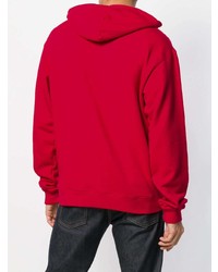 Sweat à capuche imprimé rouge et blanc JW Anderson