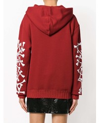 Sweat à capuche imprimé rouge Amiri