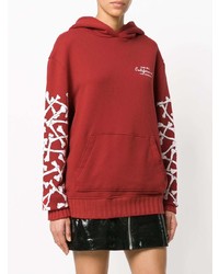 Sweat à capuche imprimé rouge Amiri