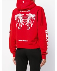 Sweat à capuche imprimé rouge Marcelo Burlon County of Milan