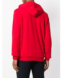 Sweat à capuche imprimé rouge Love Moschino