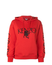 Sweat à capuche imprimé rouge Kenzo