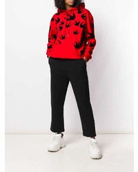 Sweat à capuche imprimé rouge McQ Alexander McQueen