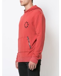 Sweat à capuche imprimé rouge Amiri