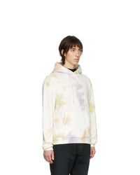 Sweat à capuche imprimé tie-dye blanc John Elliott