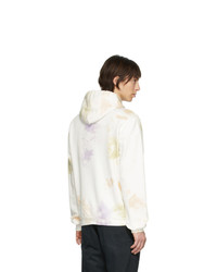 Sweat à capuche imprimé tie-dye blanc John Elliott