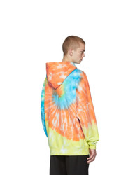 Sweat à capuche imprimé tie-dye multicolore Palm Angels