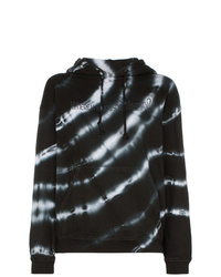 Sweat à capuche imprimé tie-dye noir et blanc Ashley Williams