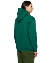 Sweat à capuche imprimé vert Dime