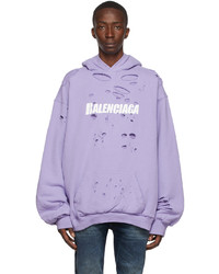 Sweat à capuche imprimé violet clair Balenciaga