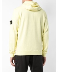 Sweat à capuche jaune Stone Island