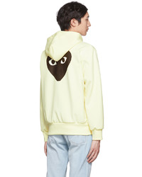 Sweat à capuche jaune Comme Des Garcons Play