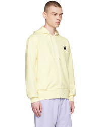 Sweat à capuche jaune Comme Des Garcons Play