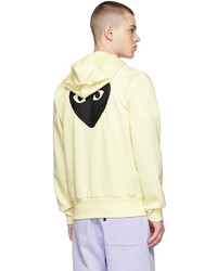 Sweat à capuche jaune Comme Des Garcons Play