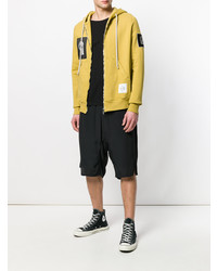 Sweat à capuche jaune Rick Owens DRKSHDW