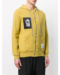 Sweat à capuche jaune Rick Owens DRKSHDW