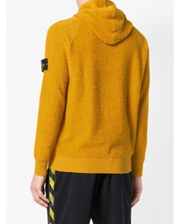 Sweat à capuche jaune Stone Island