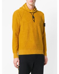 Sweat à capuche jaune Stone Island