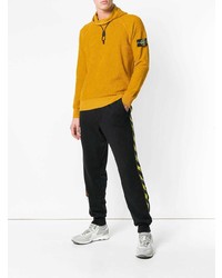 Sweat à capuche jaune Stone Island