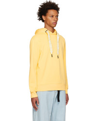 Sweat à capuche jaune Moncler