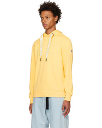 Sweat à capuche jaune Moncler