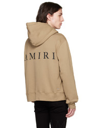 Sweat à capuche marron clair Amiri