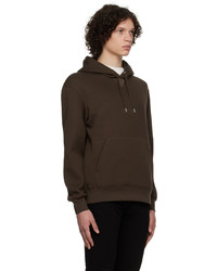 Sweat à capuche marron foncé Mackage