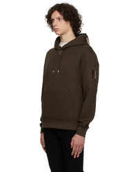 Sweat à capuche marron foncé Mackage