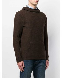 Sweat à capuche marron foncé Dondup