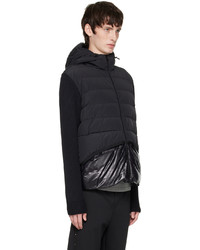 Sweat à capuche matelassé noir Moncler Genius