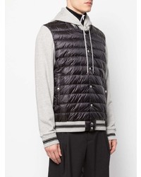 Sweat à capuche matelassé noir Moncler