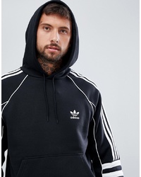 Sweat à capuche noir et blanc adidas Originals