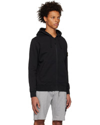 Sweat à capuche noir Stone Island