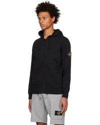 Sweat à capuche noir Stone Island