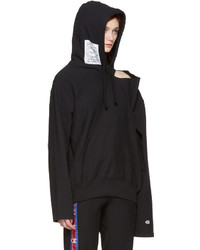 Sweat à capuche noir Vetements