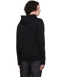 Sweat à capuche noir MAISON KITSUNÉ