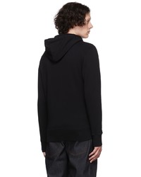 Sweat à capuche noir MAISON KITSUNÉ