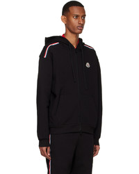 Sweat à capuche noir Moncler