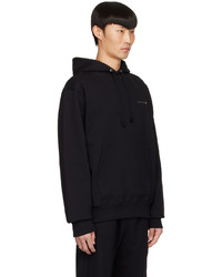 Sweat à capuche noir Helmut Lang