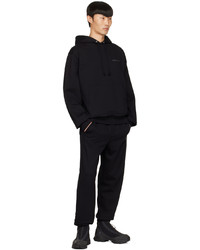 Sweat à capuche noir Helmut Lang