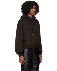 Sweat à capuche noir Eckhaus Latta