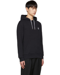 Sweat à capuche noir MAISON KITSUNÉ