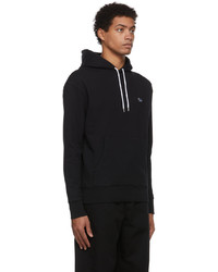 Sweat à capuche noir MAISON KITSUNÉ