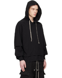 Sweat à capuche noir Rick Owens DRKSHDW