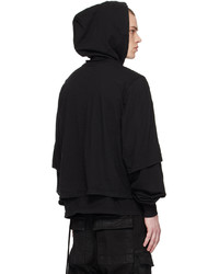 Sweat à capuche noir Rick Owens DRKSHDW