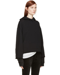 Sweat à capuche noir Haider Ackermann