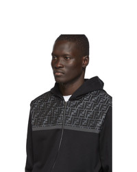 Sweat à capuche noir Fendi