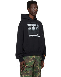 Sweat à capuche noir Heron Preston