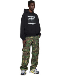 Sweat à capuche noir Heron Preston