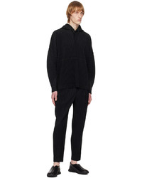 Sweat à capuche noir Homme Plissé Issey Miyake